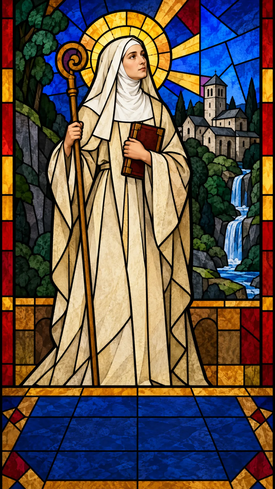 Vitrail de Sainte Adeline de Mortain
